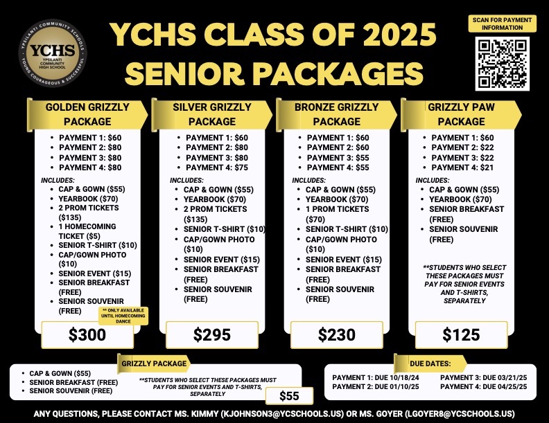 YCHS Class of 2025 Senior Packages